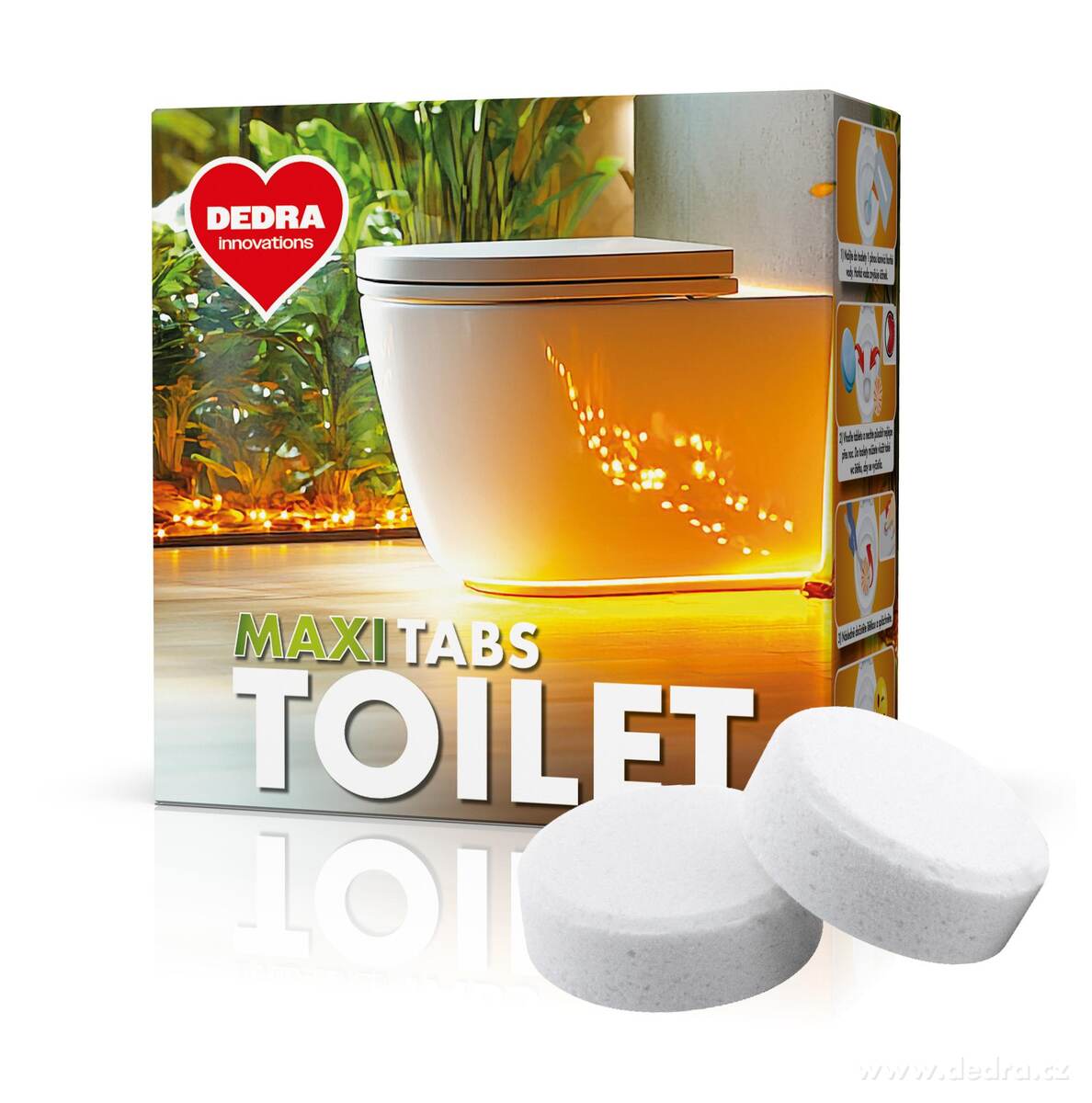 MAXI TABS TOILET, EKO samočisticí tablety do WC, odtoku & odpadu, 2 ks