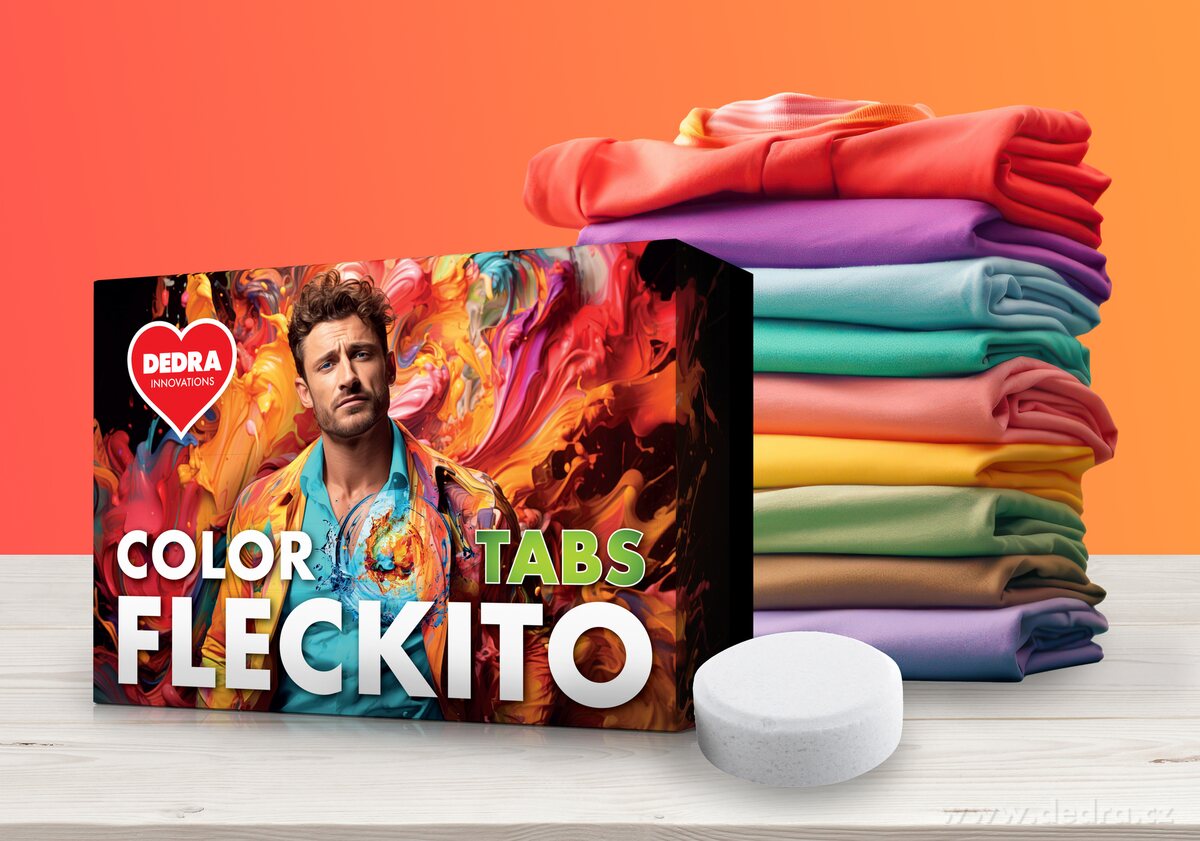 FLECKITO | Inteligentn├ş tablety na skvrny pro barevn├ę pr├ídlo | ochrana barev & enzymy | 12ÔÇ»pran├ş - obr├ízek 4 | Barevn├ę a ─Źern├ę pr├ídlo | Grand M├│da