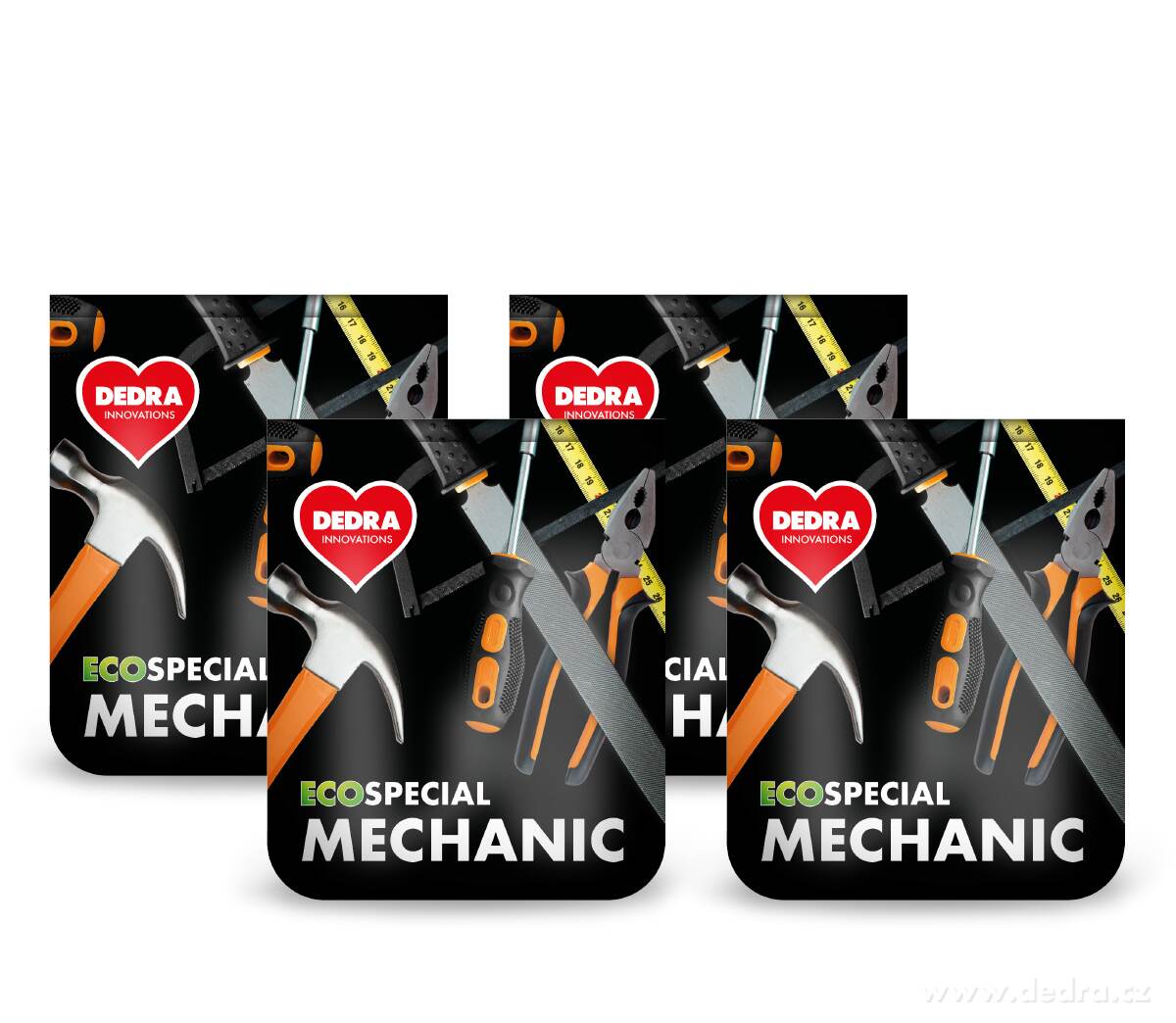4× MECHANIC, Prací prášek na montérky & mastné pracovní oděvy, extra odmašťovací síla, 4 x 1 kg