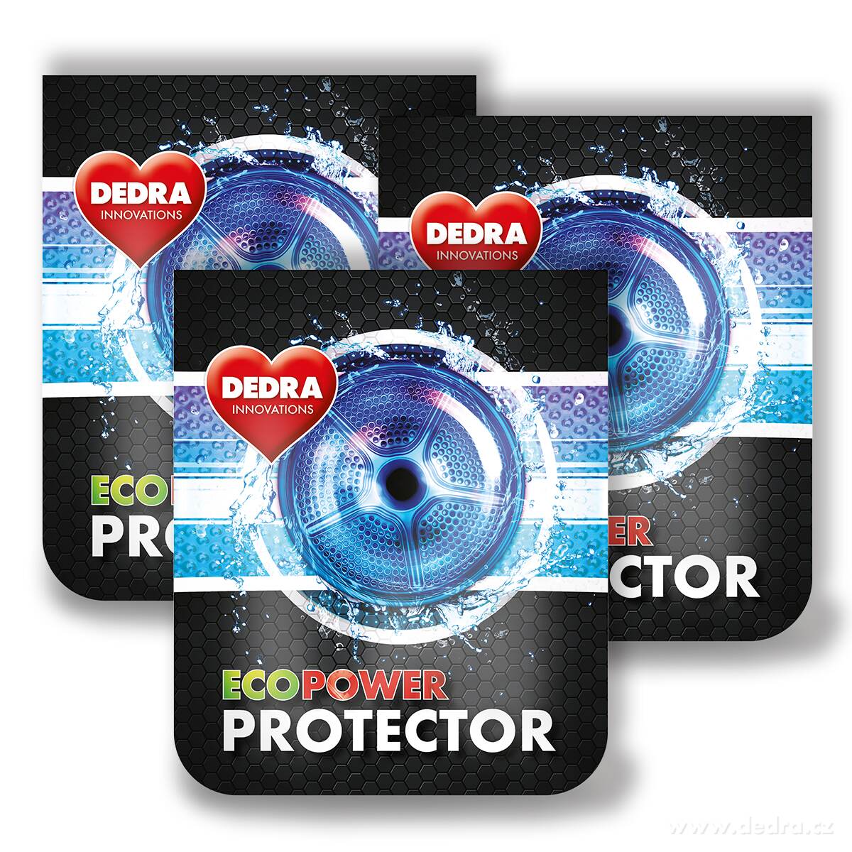 3× PROTECTOR prášek, změkčovač vody pro ochranu pračky proti vodnímu kameni