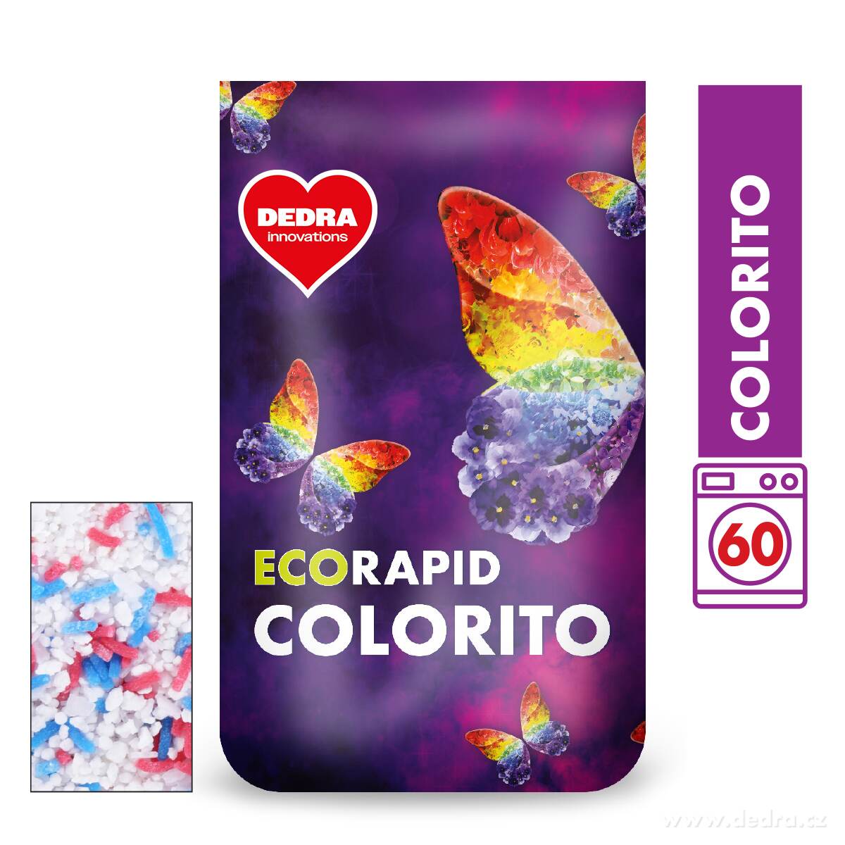 EKO PRÁŠEK na barevné prádlo ECORAPID COLORITO 60 praní | Barevné a černé prádlo | Grand Móda